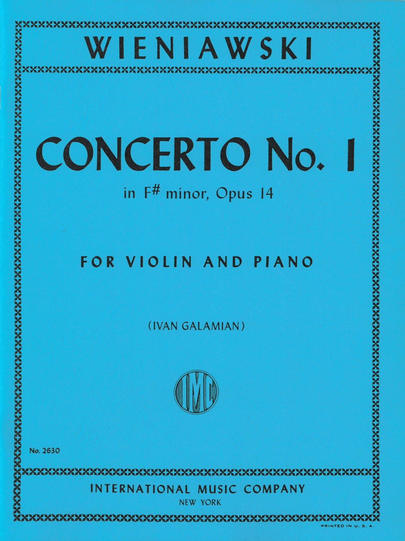 ヴァイオリン協奏曲 第1番 嬰ヘ短調 Op.14（ヴァイオリンソロ）／Violin Concerto No. 1 in F sharp Minor Op 14