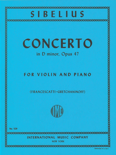 ヴァイオリン協奏曲 ニ短調 Op.47（ヴァイオリンソロ）／Violin Concerto in D minor Op. 47 (Sibelius)