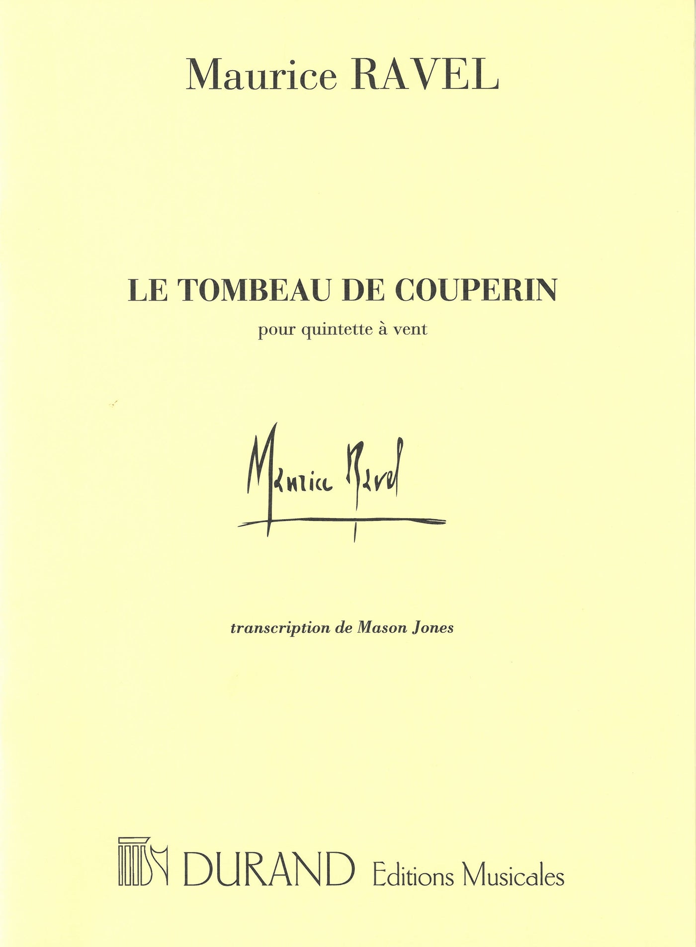 木管五重奏 楽譜　クープランの墓 クープランの墓 （木管5重奏）／Le Tombeau de Couperin (Woodwind