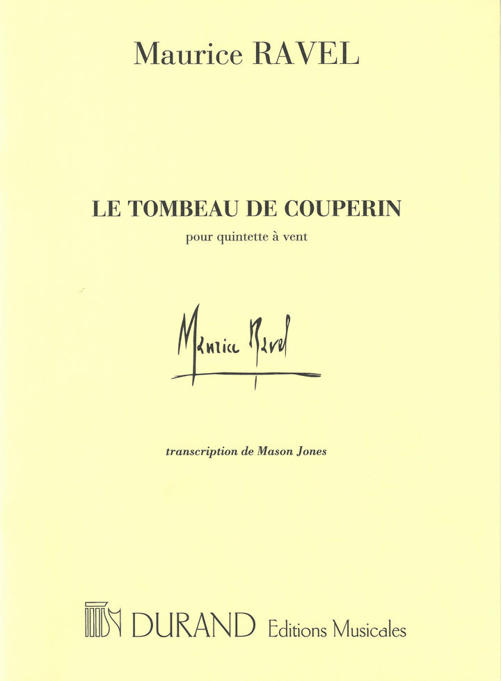クープランの墓 （木管5重奏）／Le Tombeau de Couperin (Woodwind