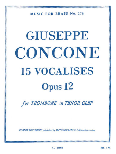 15のヴォカリーズ 作品12（トロンボーンソロ）／15 Vocalises Op. 12 (Trombone)