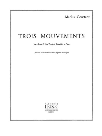 3つの楽章（トランペットソロ）／3 Mouvements (Trumpet & Piano)