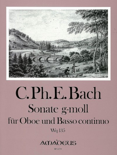 C.P.E. バッハ：オーボエ・ソナタ ト短調 Wq 135 （Ob.ソロ）／Oboe Sonata in G minor Wq 135
