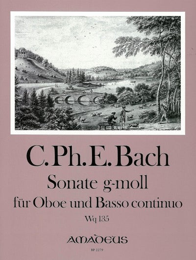 C.P.E. バッハ：オーボエ・ソナタ ト短調 Wq 135 （Ob.ソロ）／Oboe Sonata in G minor Wq 135