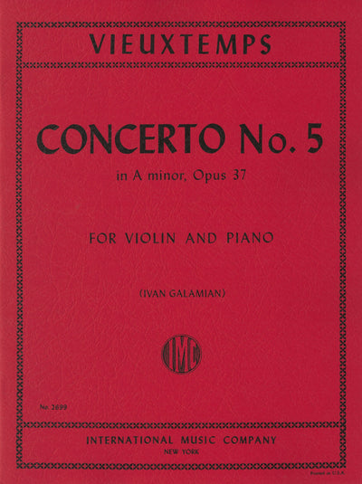 ヴュータン：ヴァイオリン協奏曲 第5番 イ短調 Op.37（Violin.ソロ）／Violin Concerto No. 5 in A minor Opus 37