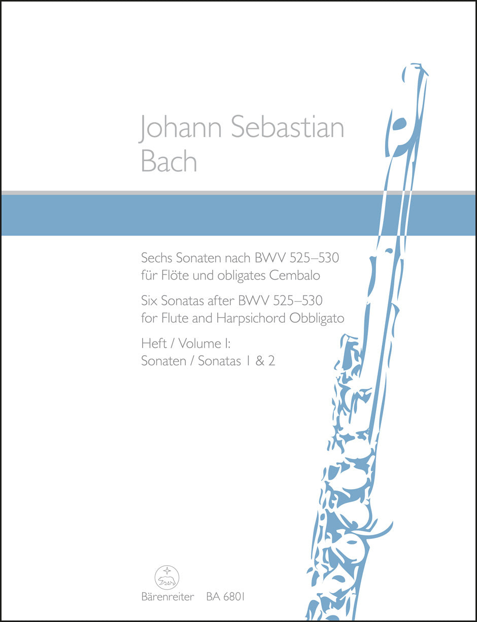 6つのフルート・ソナタ BWV 525–530 第1集（Sonata 1 & 2）（Fl.ソロ）／6 Sonatas after BWV 525-530 Volume I