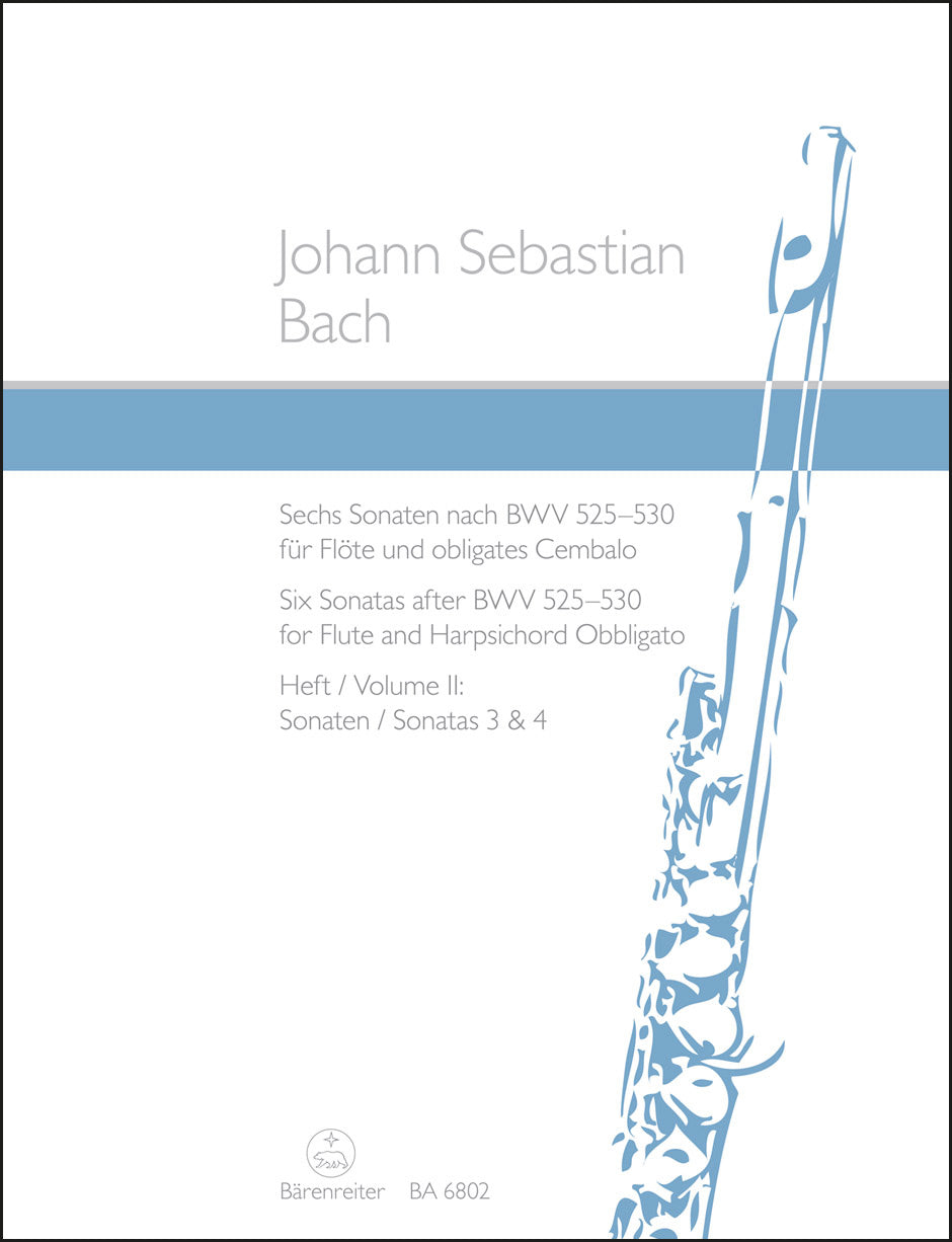 6つのフルート・ソナタ BWV 525–530 第2集（Sonata 3 & 4）（Fl.ソロ）／6 Sonatas after BWV 525-530 Volume II