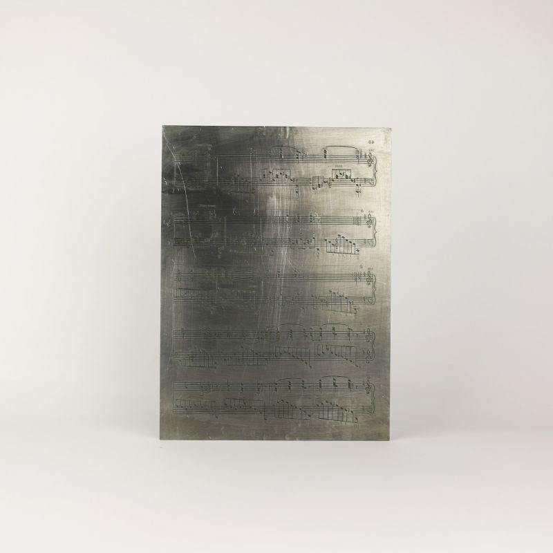 手彫り原典版 金属製楽譜プレート／Music engraving plate