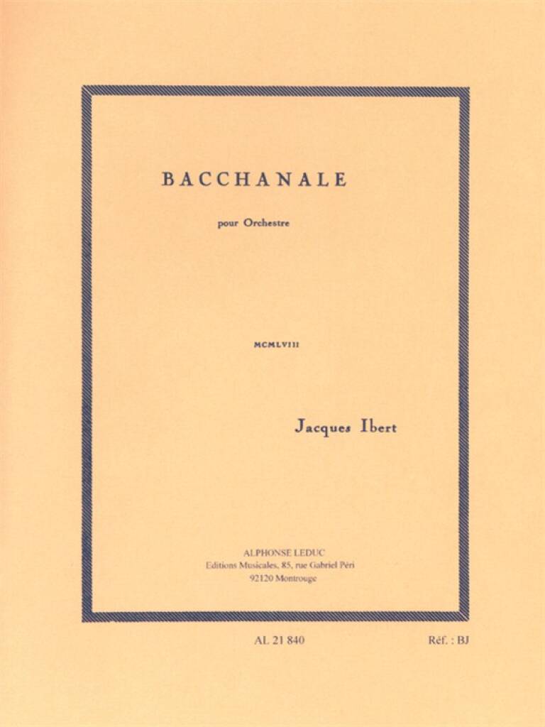 バッカナーレ（スタディスコア）／Bacchanale (Study Score)
