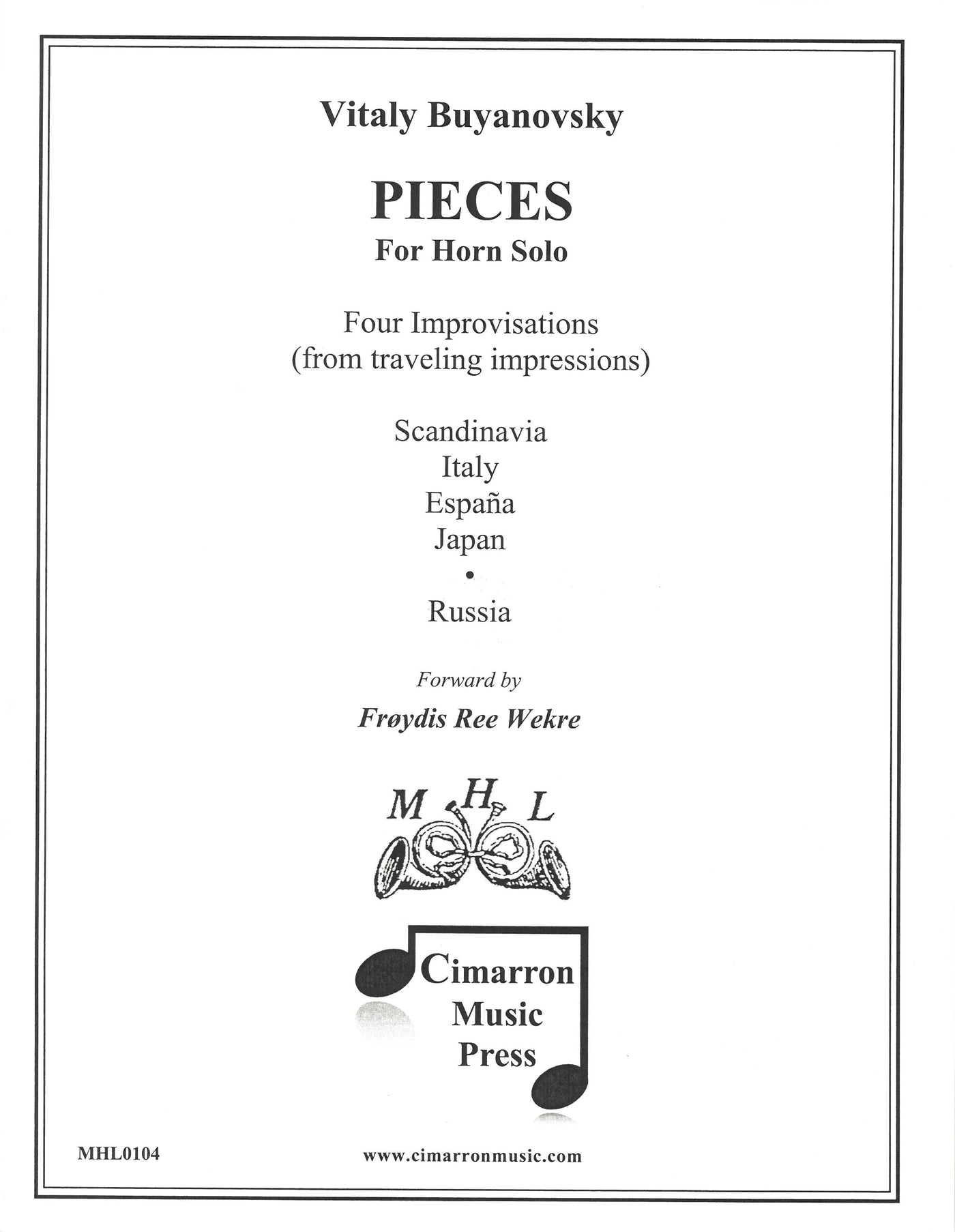 小品 (旅の印象による4つの即興曲)（ホルンソロ）／Pieces (4