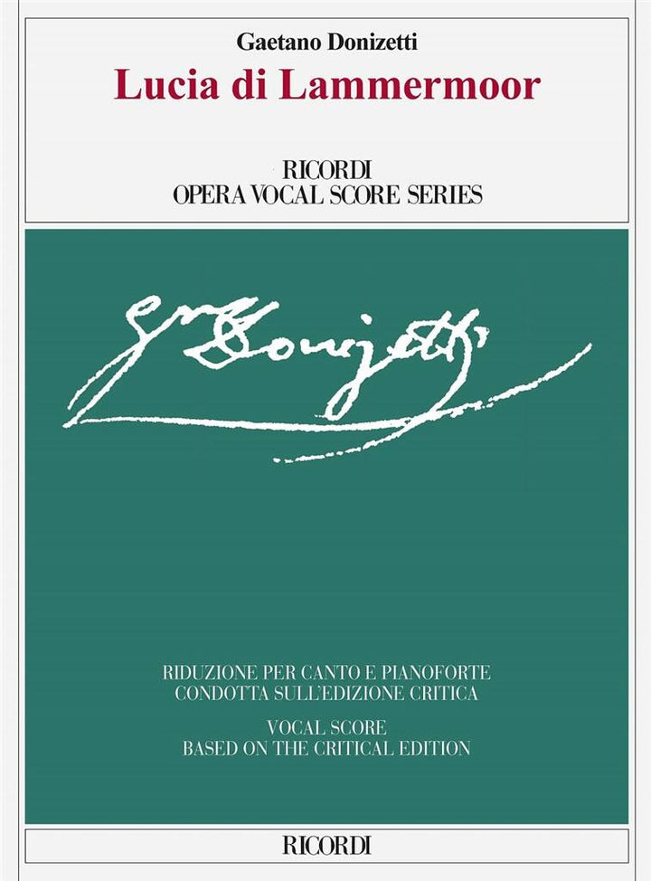 【中古】 Donizetti： Lucia Di Lammermoor TurinSymphony＆Chorus ,Tansin 歌劇「ランメルモールのルチア」（ヴォーカルスコア）／Lucia di