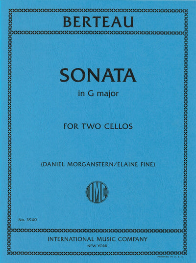 ベルトー：チェロ・ソナタ ト長調 （Cello.デュエット）／Sonata in G Major