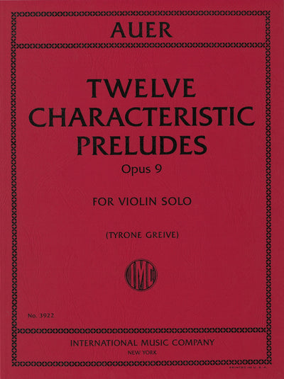 12の性格的前奏曲 Op. 9  （Violin.ソロ）／12 Characteristic Preludes Opus 9
