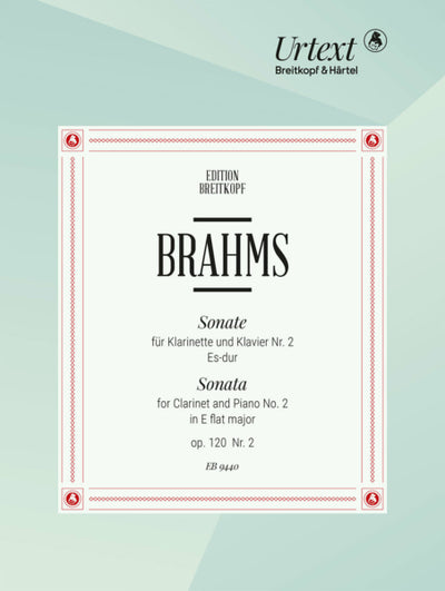 ブラームス：クラリネット・ソナタ 第2番 変ホ長調 作品120/2（Cl.ソロ）／Clarinet Sonata No. 2 in Eb Major Op. 120/2