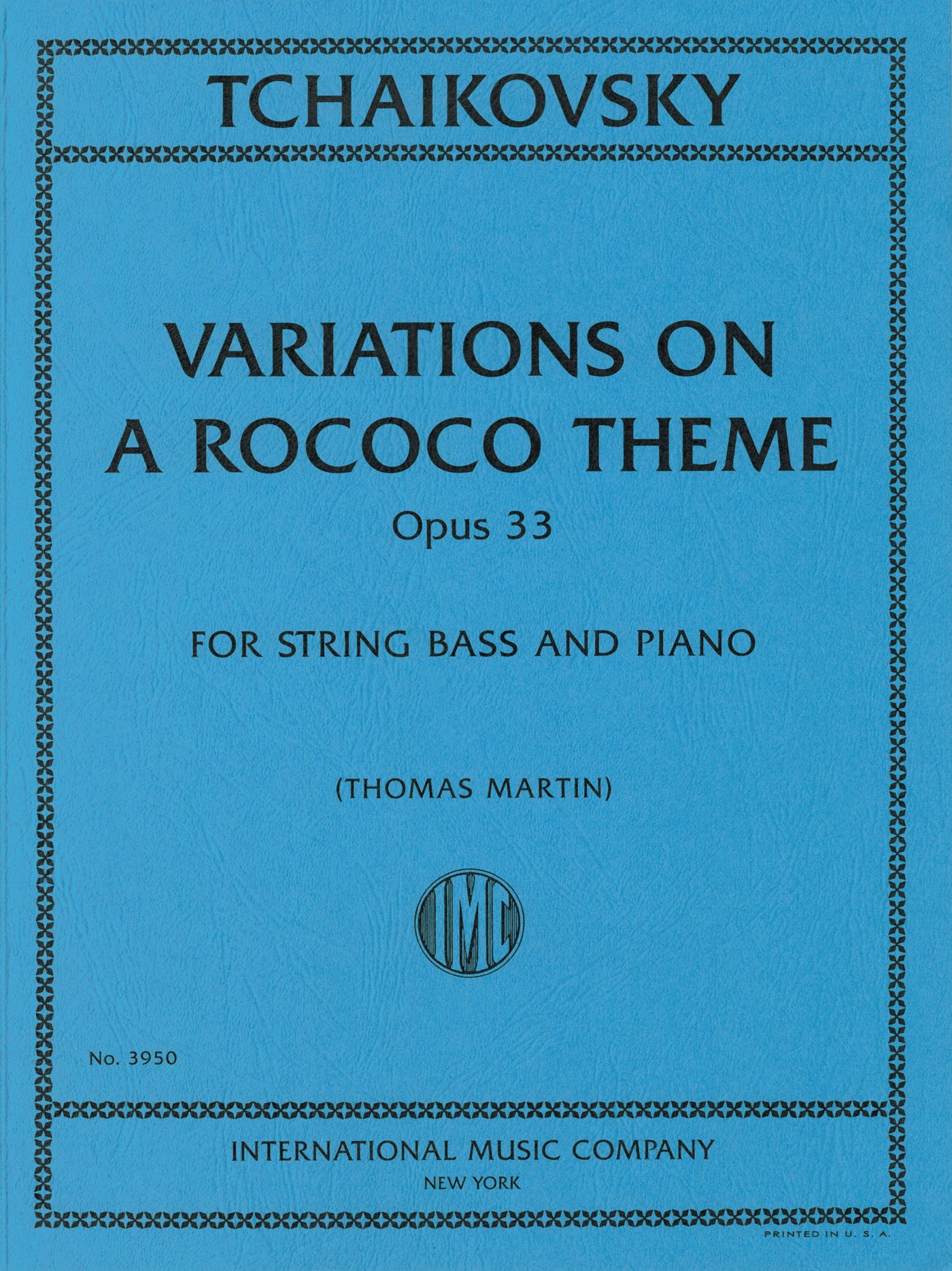ロココ風の主題による変奏曲 作品33（String Bass.ソロ）／Variations on a Rococo Theme Op. 33