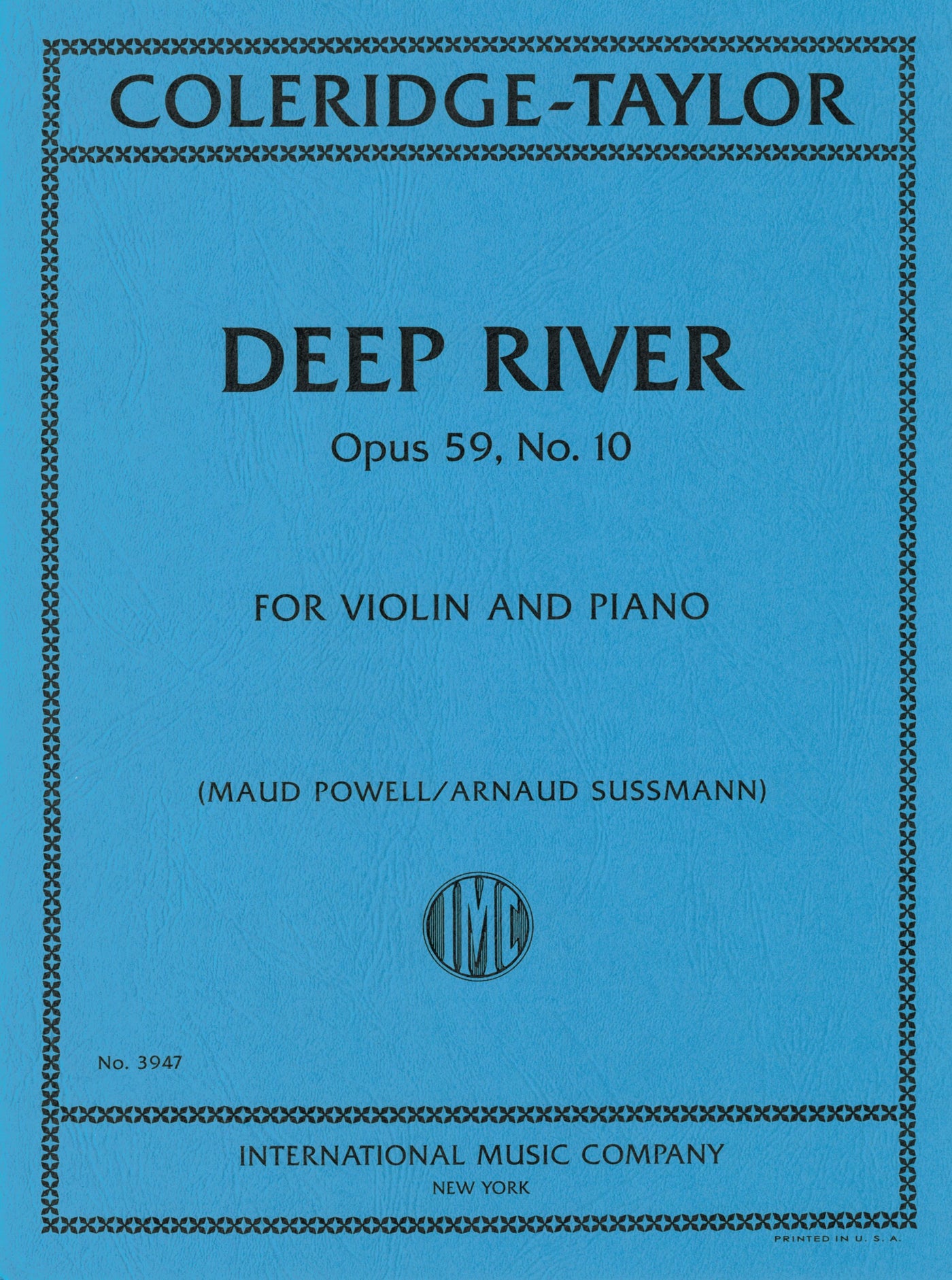 深い河 作品59 第10番 (ディープ・リヴァー) （Violin.ソロ）／Deep River Opus 59 No. 10
