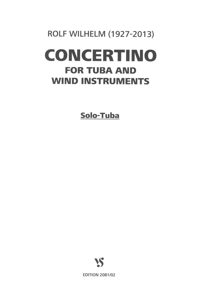 チューバ楽譜、書籍セット テューバ小協奏曲 （チューバソロ）／Concertino for Tuba (Tuba