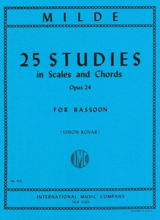 ミルド：25の練習曲 作品24／25 Studies in Scales and Chords Op.24（Bsn.）