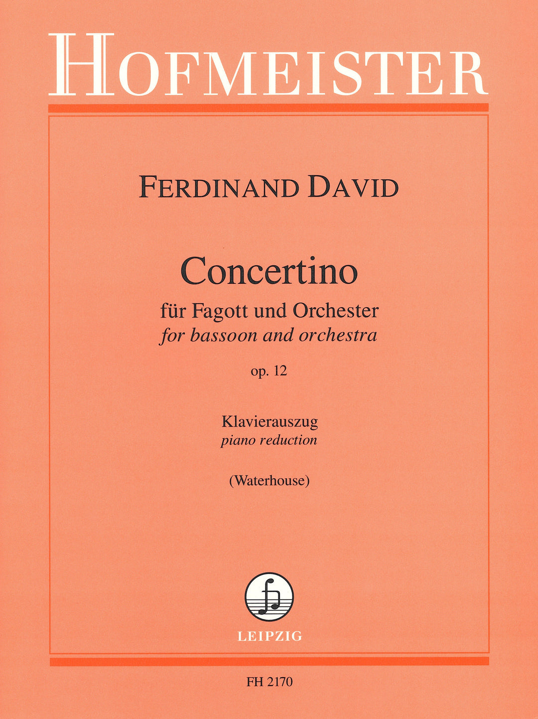 ファゴット現代奏法の解説本　il fagotto altre tecniche ダヴィッド：ファゴット小協奏曲 作品12／Concertino fur Fagott