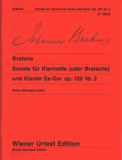 ブラームス：クラリネット・ソナタ 第2番 変ホ長調 Op. 120　No. 2／Clarinet Sonata Op. 120 No. 2（Cl.ソロ）