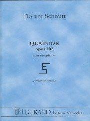 Saxophone Quartet, Op. 102／サクソフォーン4重奏曲 作品102（F.シュミット）（サックス4重奏）