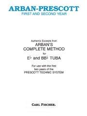 Authentic Excerpts From Arban's Complete Method for Eb and Bbb Tuba（Tub.）